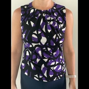 MOVING SALE NWT Calvin Klein black and purple top